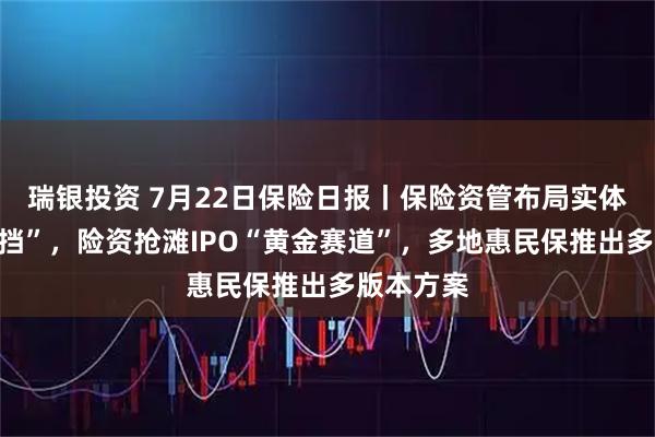 瑞银投资 7月22日保险日报丨保险资管布局实体经济“换挡”,险资抢滩IPO“黄金赛道”,多地惠民保推出多版本方案